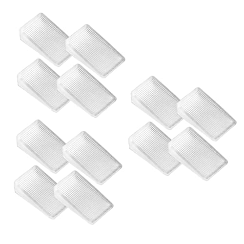 12pcs Door Wedge Appliance Leveling Pads Leveling Shims Furniture Shims Bed Shims Toilet Shims Home Furniture Leveling Door Stoppers Flexible Shims DIY Furniture White PVC